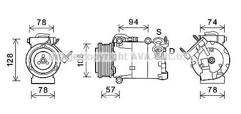 AVA QUALITY COOLING Компрессор, кондиционер FDK587